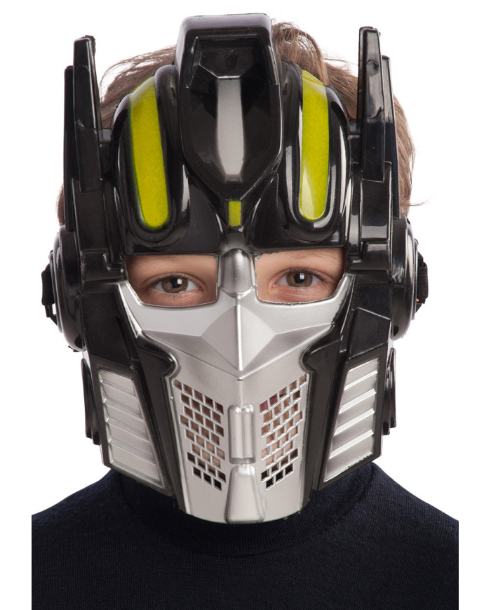 MASCHERA ROBOT NERA IN PLASTICA RIGIDA IN BUSTA C/CAV.